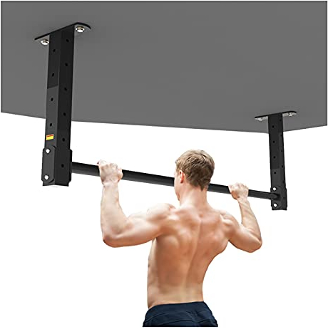 Barres de Traction HUA Pull-up Bar De Fitness Intérieure Et Extérieure, Barre De Traction Murale De 120 Cm De Long, Poteau De Fitness Au Plafond pour Gymnase À Domicile, Hauteur Réglable