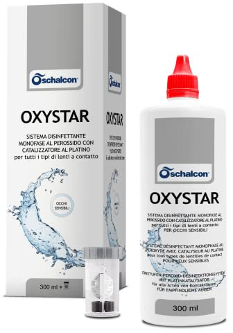 OXYSTAR Perossido di idrogeno per la disinfezione delle lenti a contatto, 300 ml, Bianco