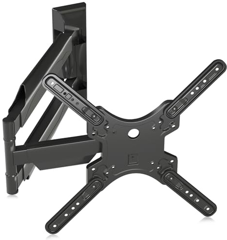 Suptek 55 TV Wall Mount, Swivel Tilt Extend TV Wall Bracket for Most 32-55 inch Curved Monitor and Plasma TVs up to 31.8kg, Adjustable Heavy Duty Wall Mount, Max VESA 400x400mm