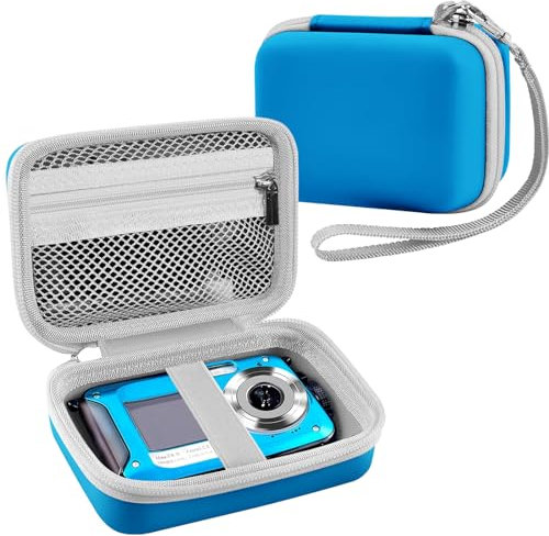 Leayjeen Cámara Digital rígida,para/FAYIBUY/KODAK/Umipyiza/Amdeurdi/Amdeurdi/CCN/DPFIHRGO/Funda rígida para cámara Digital Resistente al Agua y a los Golpes(Solo Funda)(Azul)