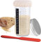 Angerico Pro Sauerteig-Brot-Starterglas-Set, 650 ml Sauerteig-Starterglas mit Thermometer, Silikonschaber, Stoffabdeckung und Aluminiumdeckel, wiederverwendbares Sauerteig-Starterglas