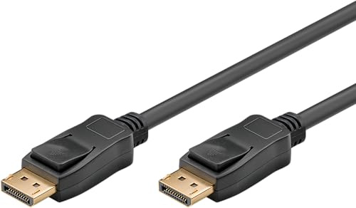 Goobay - Cable DisplayPort 1.4 8K@60Hz (4320p) y 4K@120Hz / cable de conexión 32.4 Gbits DP 1.4 para monitores gaming tarjeta gráfica portátil UHD / 2M, 64798