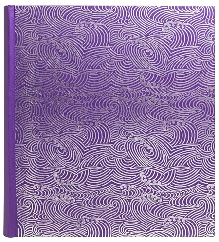 Exacompta - 1 Fotoalbum Buch Japan - 300 Fotos - 60 schwarze Seiten - Format 29 x 32 cm - Einband mit Textileffekt Lila