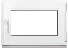 Framex Ventana Para Sótano, de PVC Blanco, 90 x 60 cm (900 x 600 mm) de Ancho x Alto, Doble Acristalamiento, Cristal Transparente (32 mm), Oscilobatiente, DIN Derecha - Premium