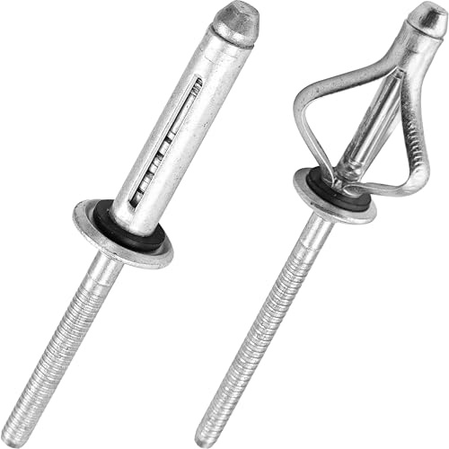 Remaches ciegos de aluminio de expansión múltiple con junta tórica - Juego de remaches de cabeza bulbosa para plásticos o materiales flexibles (Ø5.2x28mm - 50 piezas)