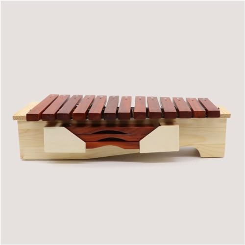 Glockenspiel Xylofon 13-högtalarkropp mahogny xylofon med tonskiftande aluminium xylofon (Synthetic,M)