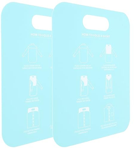 Alipis Planche à Plier Vêtements 2 Pièces Pliage Rapide et Facile Plastique pour Chemises et T-Shirts Outil Pratique Maison Gain de Place
