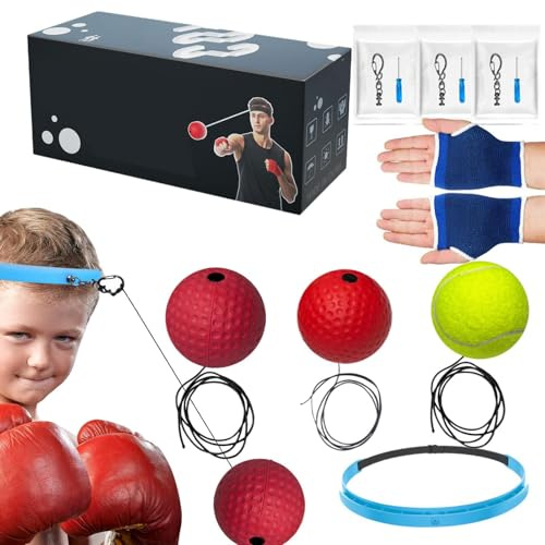 Générique Boxningsboll med pannband | Boxningsutrustning, slagboll med handbandage, slagutrustning för, bollspel för nybörjarförbättring