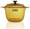 VISIONS 3.5 Litre Pyroceram Glass Cookpot with Glass Cover, Brown