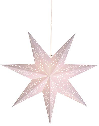 Star Romantic Papierstern, Papier, weiß
