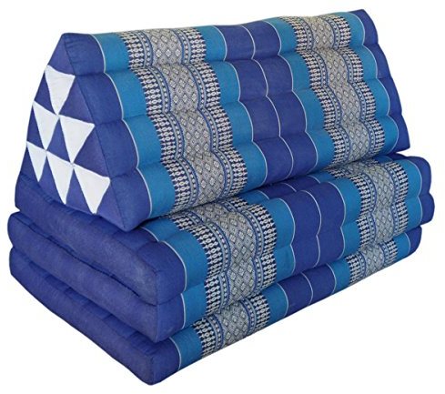 Kapok Thaikissen Kissen mit DREI Auflagen XXL, blau