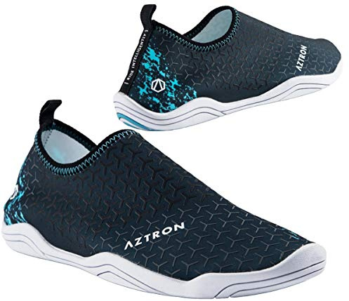Aztron Gemini-I Aqua Shoes - Scarpe da Surf, in Neoprene, Colore: Nero, 38-39