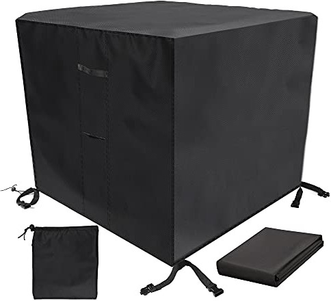 MEEYI Copertura per mobili da giardino, 60 x 60 x 60 cm, copertura per mobili da giardino, rettangolare, in tessuto Oxford 420D con maniglie per prese d'aria, impermeabile, antivento, anti-UV