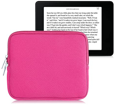 kwmobile Schutztasche für eReader - Neopren Tasche Hülle Cover Case Schutzhülle Neon Pink - 17,5 x 14,7 x 1 cm Innenmaße