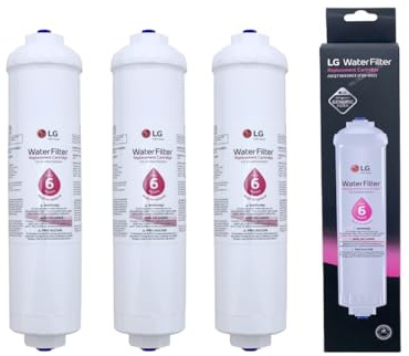 LG ersättande kylskåp Push Fit Fitting vattenfilterpatron (3-pack)