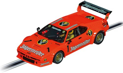 Carrera Evolution I BMW M1 Procar Jägermeister Racing Team, No.1 Auto für Rennbahn | Rennbahnen und lizensierte Slotcars | Front & Rücklicht | Für Kinder ab 8 Jahren & Erwachsene