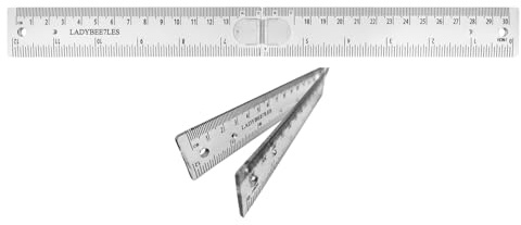 LADYBEE7LES Innovative Design Clear Folding Ruler, Foldable from12 to 6