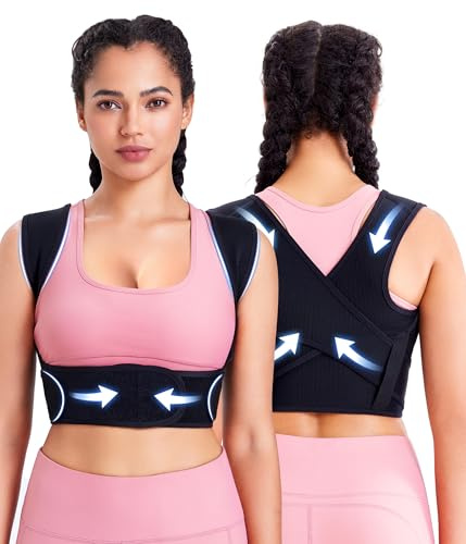 Junlan Correcteur de posture pour le dos - Pour homme et femme - Réglable - Pour soutenir le dos et soulager les maux de dos