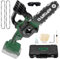 8 Zoll Mini Akku Kettensäge kompatibel mit bosch PBA 18V Akku, Bürstenloser Motor Akku-Kettensäge Handkettensäge für Gartenscheren Astschere Holzschneiden（ohne Akku）