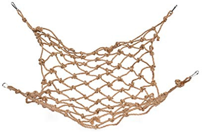 Ldabrye Filet d'escalade pour animal domestique - Corde naturelle - Pont de petits animaux - Hamac à suspendre - Échelle - Habitat