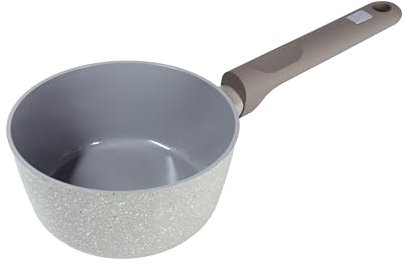 Zanetti, Casseruola Origin Diametro 16 cm, Rivestimento in Ceramica, Antiaderente Alta Qualità, Fondo Alto Spessore, Cucina Sana e Naturale, Manico Ergonomico Soft Touch, Adatta per Induzione