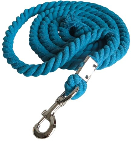Corde tressée en coton pour cheval avec boucles émerillons, rênes d'équitation, de compétition, licol épais pour cheval