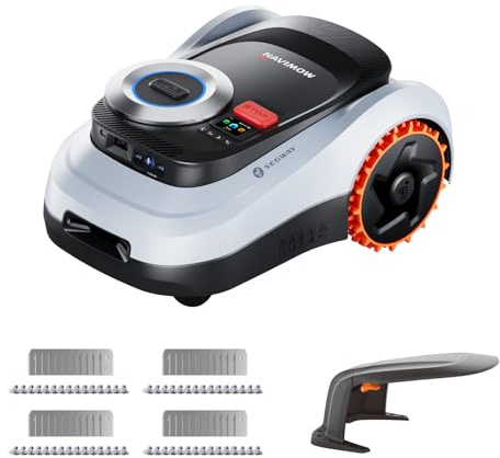 Segway Navimow i208 LiDAR Mähroboter ohne Begrenzungskabel mit Garage M für 800 m², bis 45% Steigung, Solid-State LiDAR + Vision, Auto. Kartieren, int. 4G, Ohne Drähte oder Antenne (separater Versand)