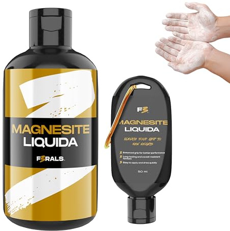 F3RALS ® Magnesite Liquida Palestra | Grip Senza Polvere Cross Training - Arrampicata Padel Tennis Antiscivolo | Gesso Liquido Antiscivolo - Calisthenics e Ginnastica Artistica