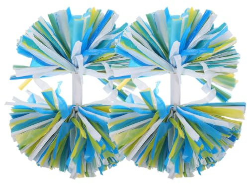 Toyvian 2 Piezas Pompones de Animadora Reutilizables de Pet y PE para Animar y Presentaciones al Aire Libre, Accesorios de Pompones para Cheerleading la Audiencia