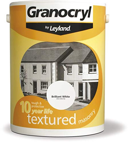 Leyland - Granocryl - Textured Masonry Paint - Brilliant White - 5L
