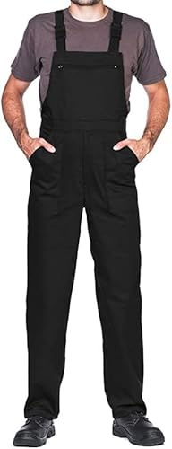 ProWear Arbeitslatzhose Herren Arbeitshose Latzhose, Schwarz, Gr.- XXL