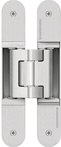 Simonswerk 5 400687 5 400611 0 12602 Türband TECTUS TE 540 3D, verdeckt für Stumpfe Türen, Edelstahl-Effekt, 1 Stück