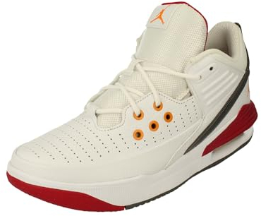Nike Air Jordan Max Aura 5 Herren Basketball Trainers DZ4353 Sneakers Schuhe (UK 11 US 12 EU 46, White Vivid orange 160)