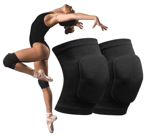 Moorle 1 Paar Knieschoner Tanzen, Volleyball Knieschoner Damen XS, Knieschützer Kinder, Knieschoner Handball Verdickung Schwamm, Knieschoner Sport, Elastische Kollision Vermeidung Knee Pads