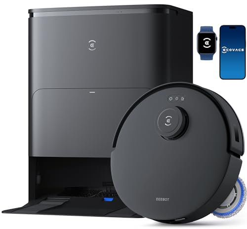 ECOVACS DEEBOT T30S Robot Vacuum and Mop, 11000Pa, ZeroTangle Technology, TruEdge Adaptive Edge Mopping, Hot Water Mop Washing, Self-Emptying, Self Refilling, Auto-Mop Lifting, Obstacle Avoidance