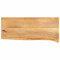 vidaXL Mango Wood Live Edge Tabletop - Solid Wood Replacement Board for Dining - 80x20x2.5 cm - Brown