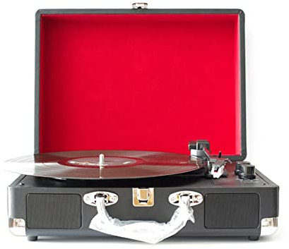 CNBYDK Giradischi in Vinile, grammofono retrò, Altoparlante Bluetooth retrò Creativo, Giradischi Valigia Blu