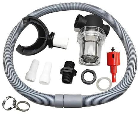 Accessoires Pour Tonneaux De Pluie Rain Barrel Connector Kit Roof Rainwater Collector Rain Barrel Diverter With Filter Water Collection Rubber Hose Connection Montage Du Collecteur De Pluie(75mm)