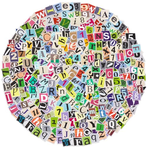 400Pcs Alphabet Letter Stickers, Waterproof for Scrapbook, Notebook