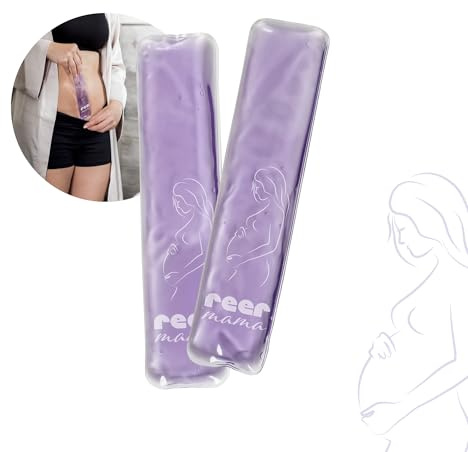 reer Kühlkompresse Wochenbett Kühlpads Postpartum - wiederverwendbare Einlagen warm & kalt, 2er Set für Intim- & Dammbereich nach Geburt, inkl. 12 Hygienehüllen, flexible Passform