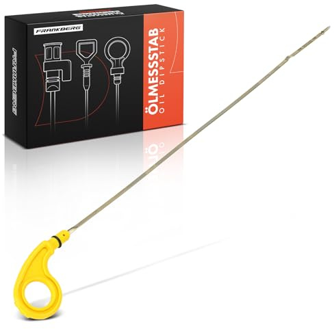 Frankberg Engine Oil Dipstick Level Stick Replace # 11437510798 | Compatible with Mini R50 R53; Mini Cabriolet R52; Steel; Yellow; 11431485834; approx. 533mm