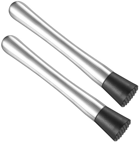 2 pestelli da cocktail in acciaio inox, pestello da cocktail, pestello per accessori da cocktail, schiacciapasta per cocktail e cocktail