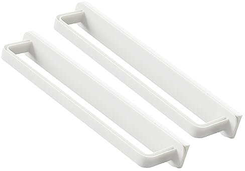 2 pz adesivo scorrevole portasciugamani per cucina e bagno montaggio a parete portasciugamani appendiabiti stand con design salvaspazio ABS bianco salviette bambino armadio stoccaggio