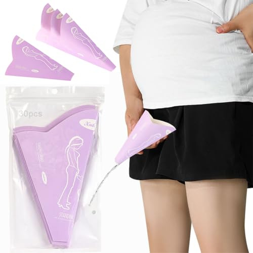 ZEPIQOR 30 Pezzi coni per pipi donna usa e getta, Coni per Pipi Donna USA e Getta da Viaggio, Pipilotta Femminile, Orinatoio Portatile Donna per Campeggio, Viaggi e attività All'Aperto