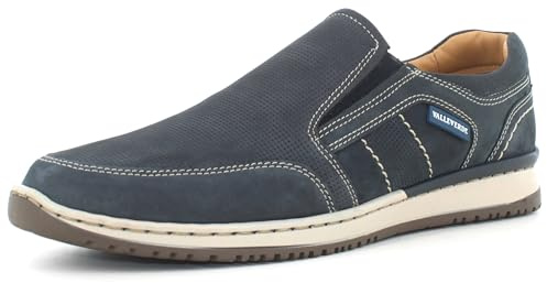Valleverde Mocassini Uomo 17940 in Camoscio Blu EU 41