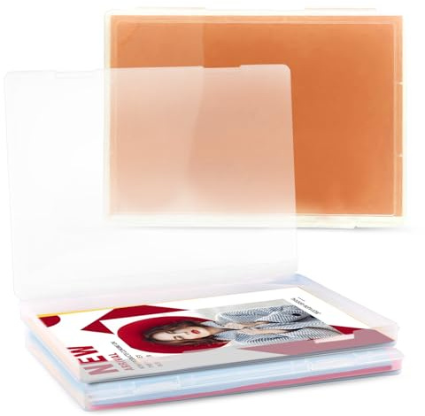 NEUSID 3 Pack Aufbewahrungsbox A4, Tragbare Archivbox A4 Papieraufbewahrung Stapelbare Durchsichtige Organizer für Dokumente Briefe Sammelalben Zeitschriften 30.5 * 22.3 * 2.2CM