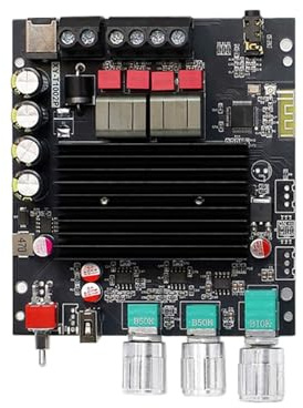 100W*2 Bluetooth Digital Amplifier Board Audio Stereo Equalizer High Bass Adjustment TPA3221 Ultra 3116 B(As Shown A)