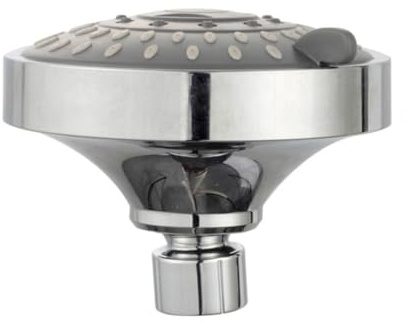 Uonlytech Cabezal De Ducha Rociador Redondo De Plástico Abs Ahorrador De Agua 5 Velocidades, Junta Filtro Acero Inoxidable, Ajustable Para Hotel y Uso Doméstico, 1 Unidad
