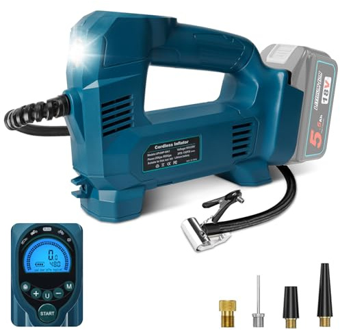 QUPERR 150PSI Cordless Tyre Inflator Compatible with Makita 18V Battery