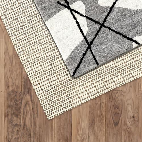 Antiscivolo per Tappeti 80 x 240 cm Antiscivolo e Tagliabile Rete Sotto Tappeto Ammortizzazione Lavabile per Adatto a Casa Cucina Bagno Auto, bianco